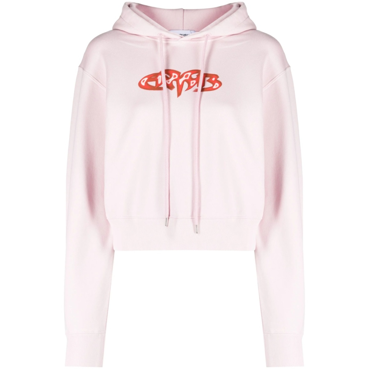cropped cotton hoodie