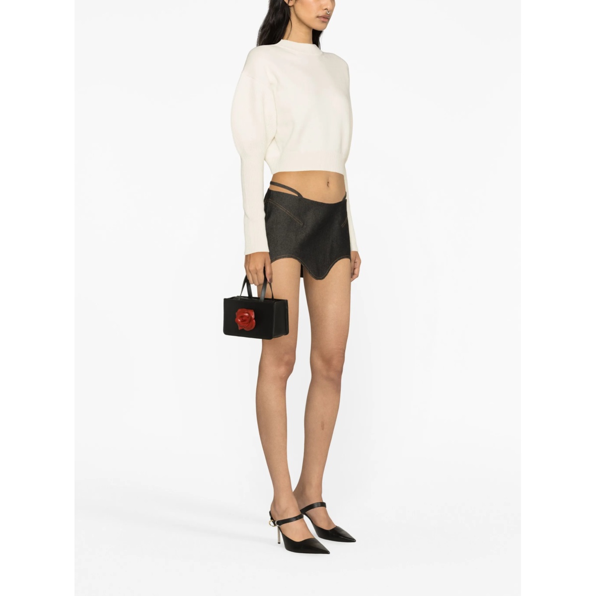 cropped wool-cashmere jumper - Img 3