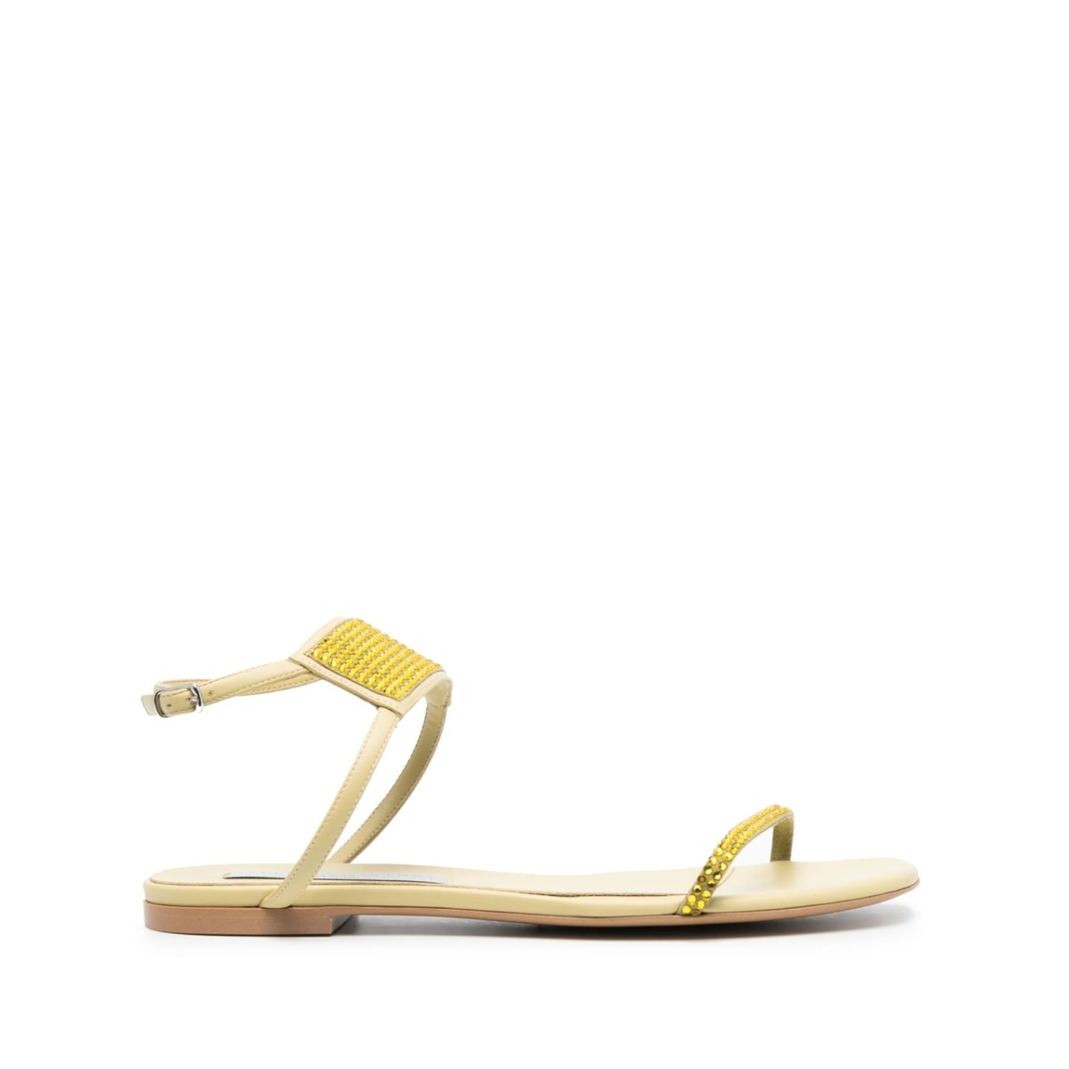 crystal-embellished flat sandals