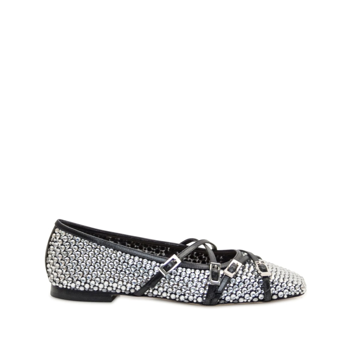 Crystal Net ballerina shoes