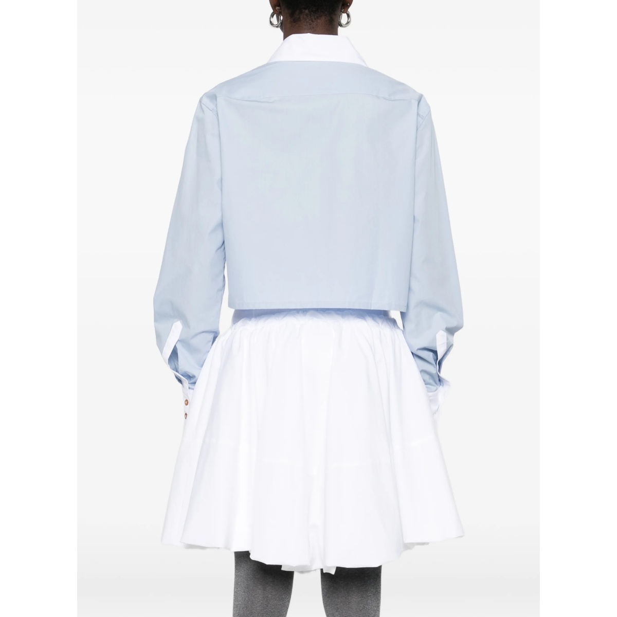 cut-off oversized-collar shirt - Img 4