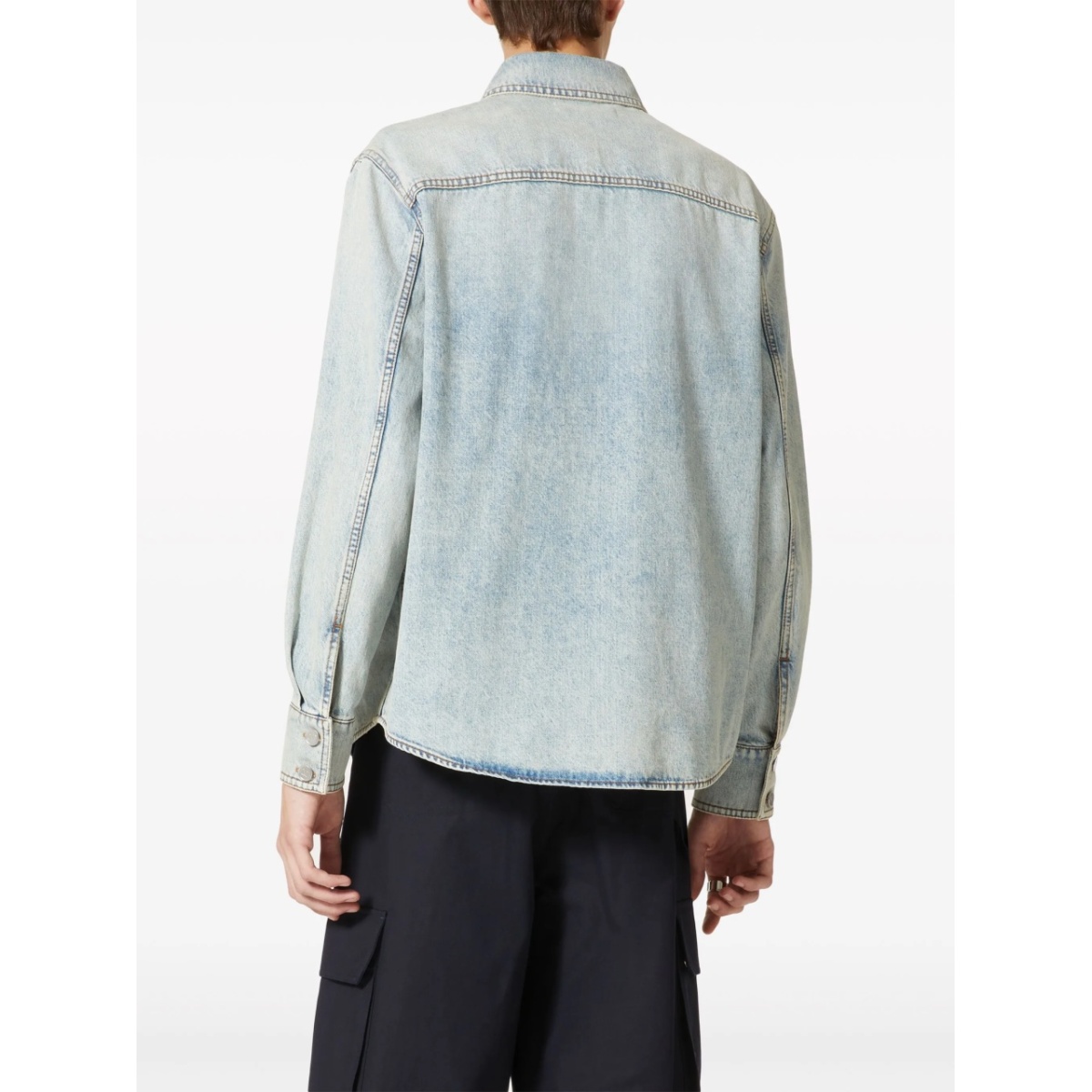 cut-out denim shirt - Img 4