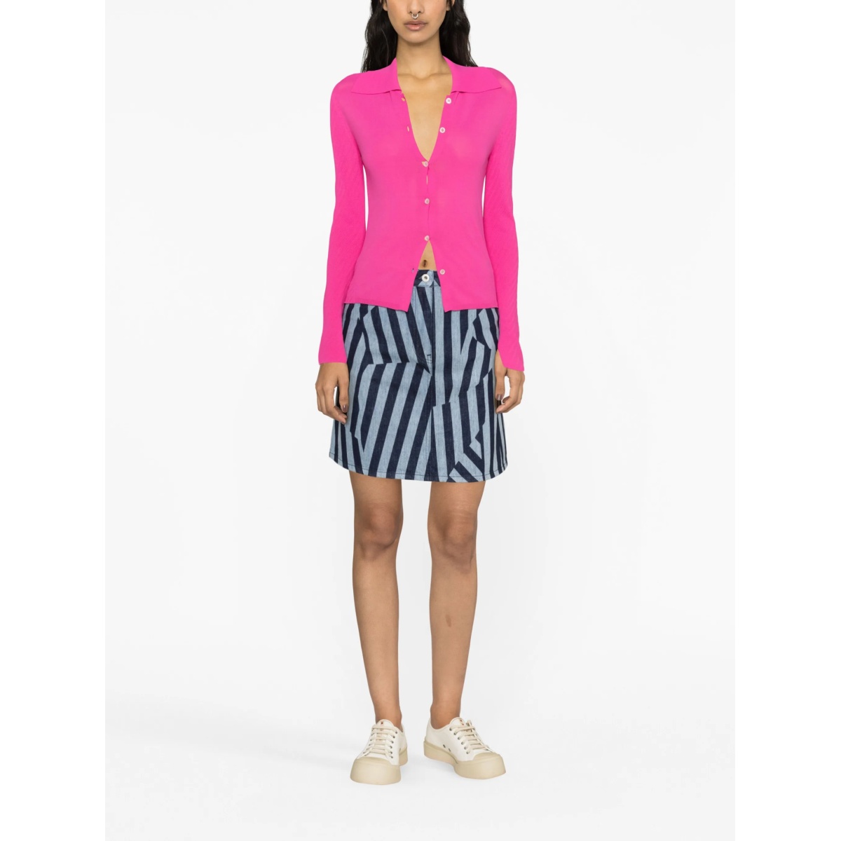 Dazzle Stripe denim skirt - Img 2