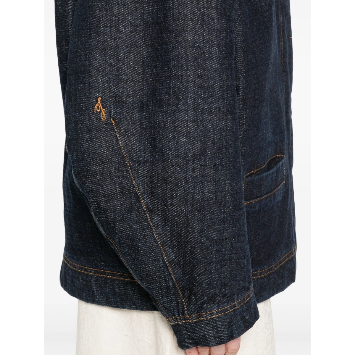 denim contrast-stitching jacket - Img 5