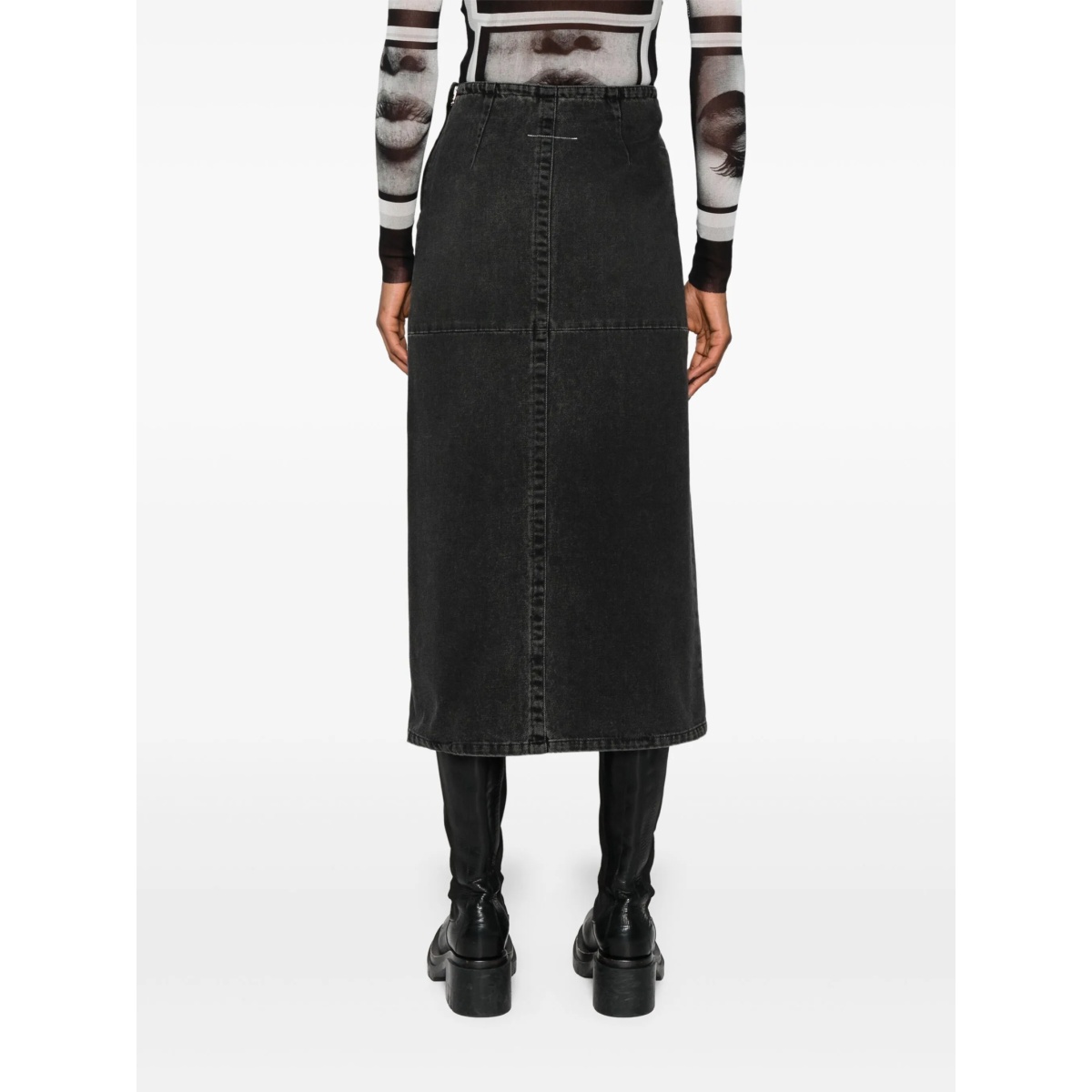 denim midi skirt - Img 4