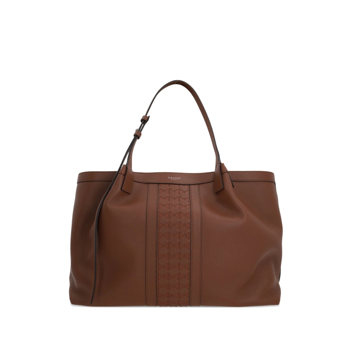 diamond-panel tote bag
