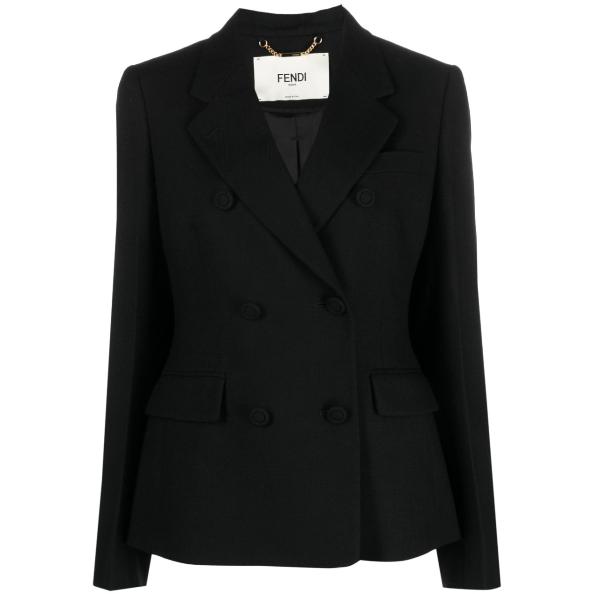 double-breasted draped blazer