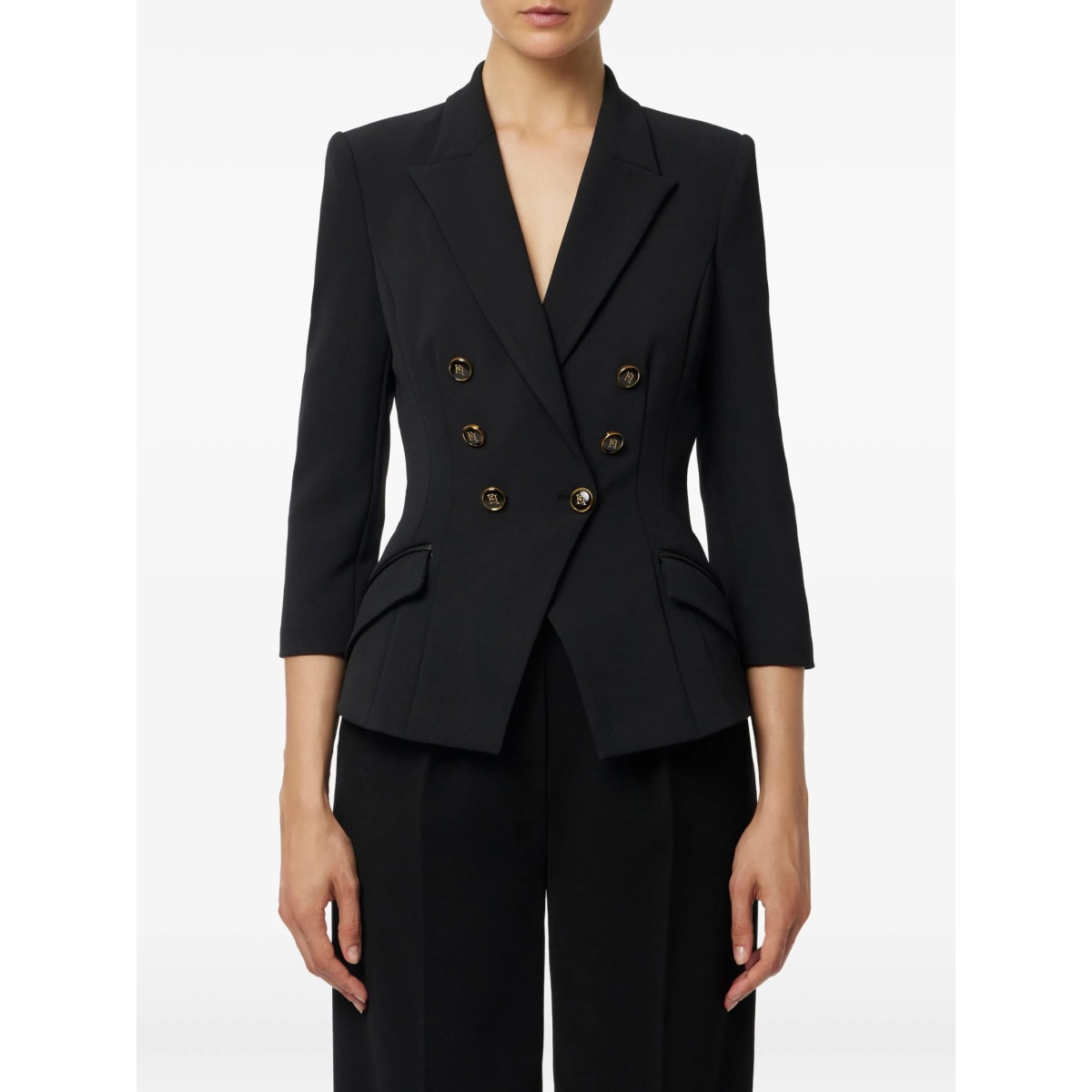 double-breasted gold-button jacket - Img 2