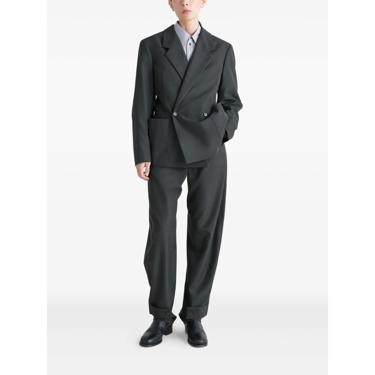 double-breasted patch-pocket blazer - Img 2