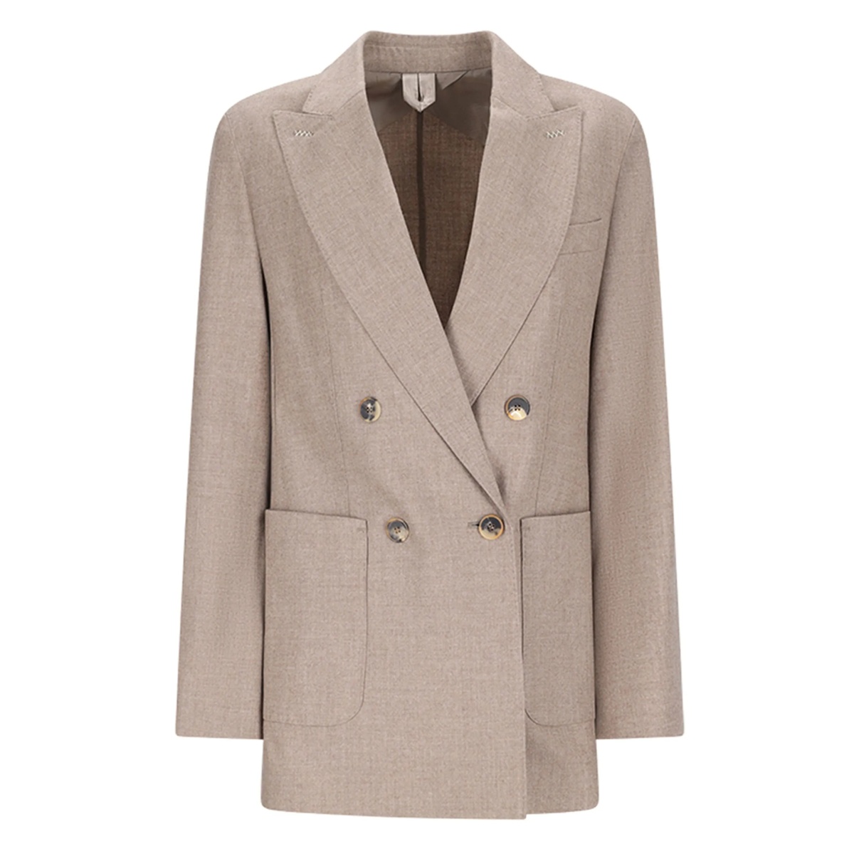double-breasted patch-pockets blazer