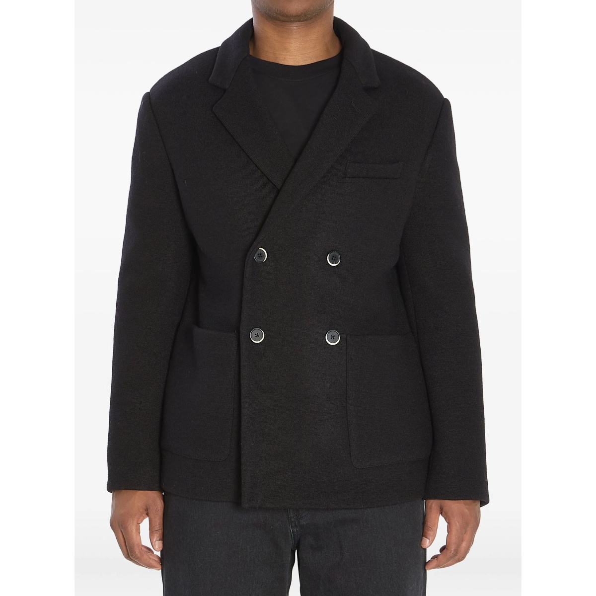 double-breasted peacoat