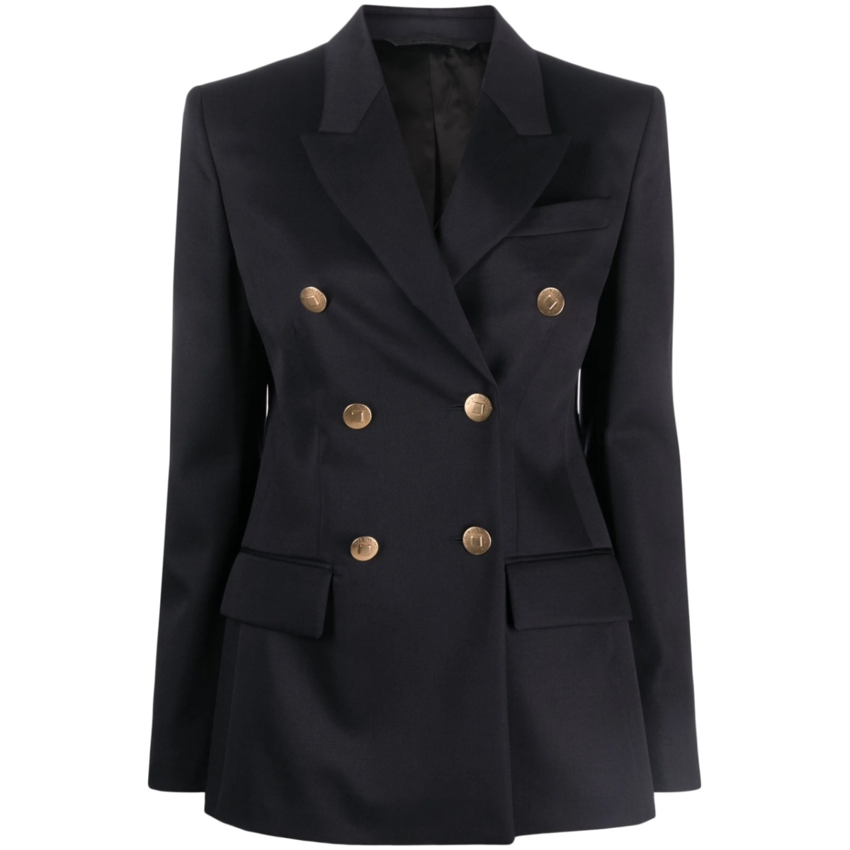 double-breasted peak-lapel blazer