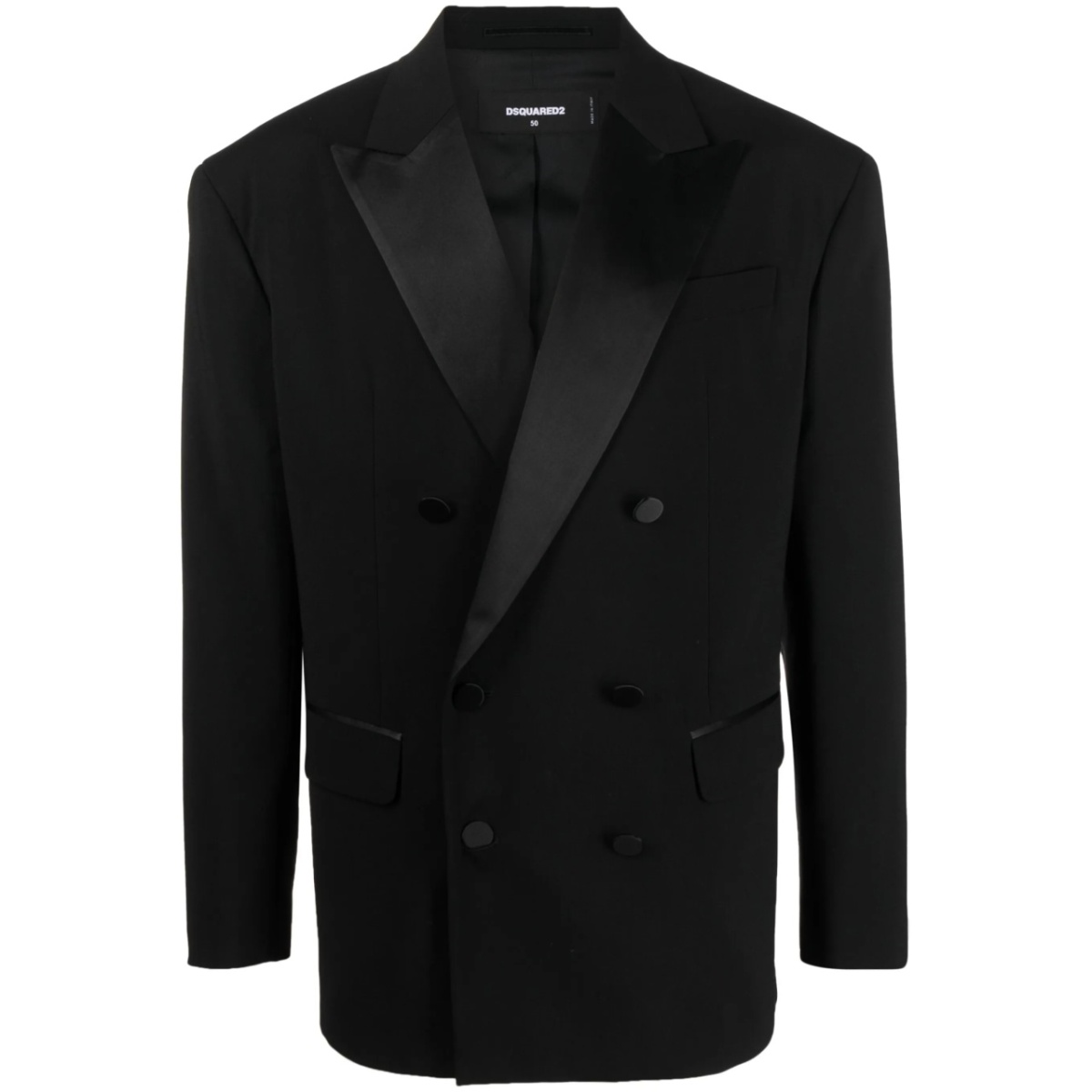 double-breasted silk-lapels blazer
