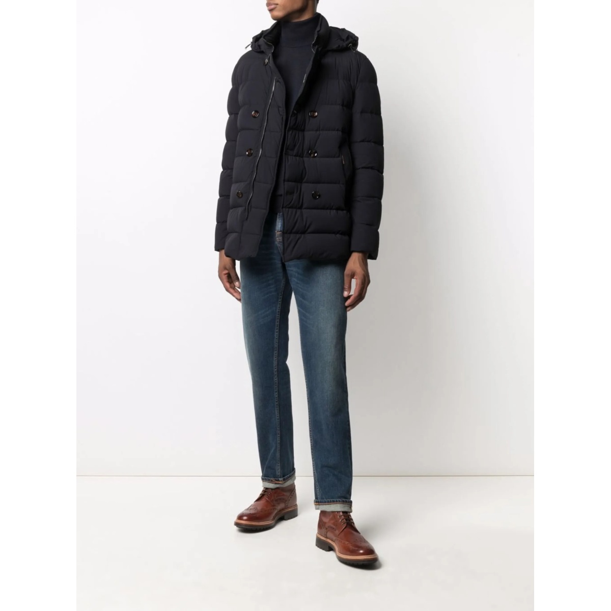 double-breasted style padded jacket - Img 2