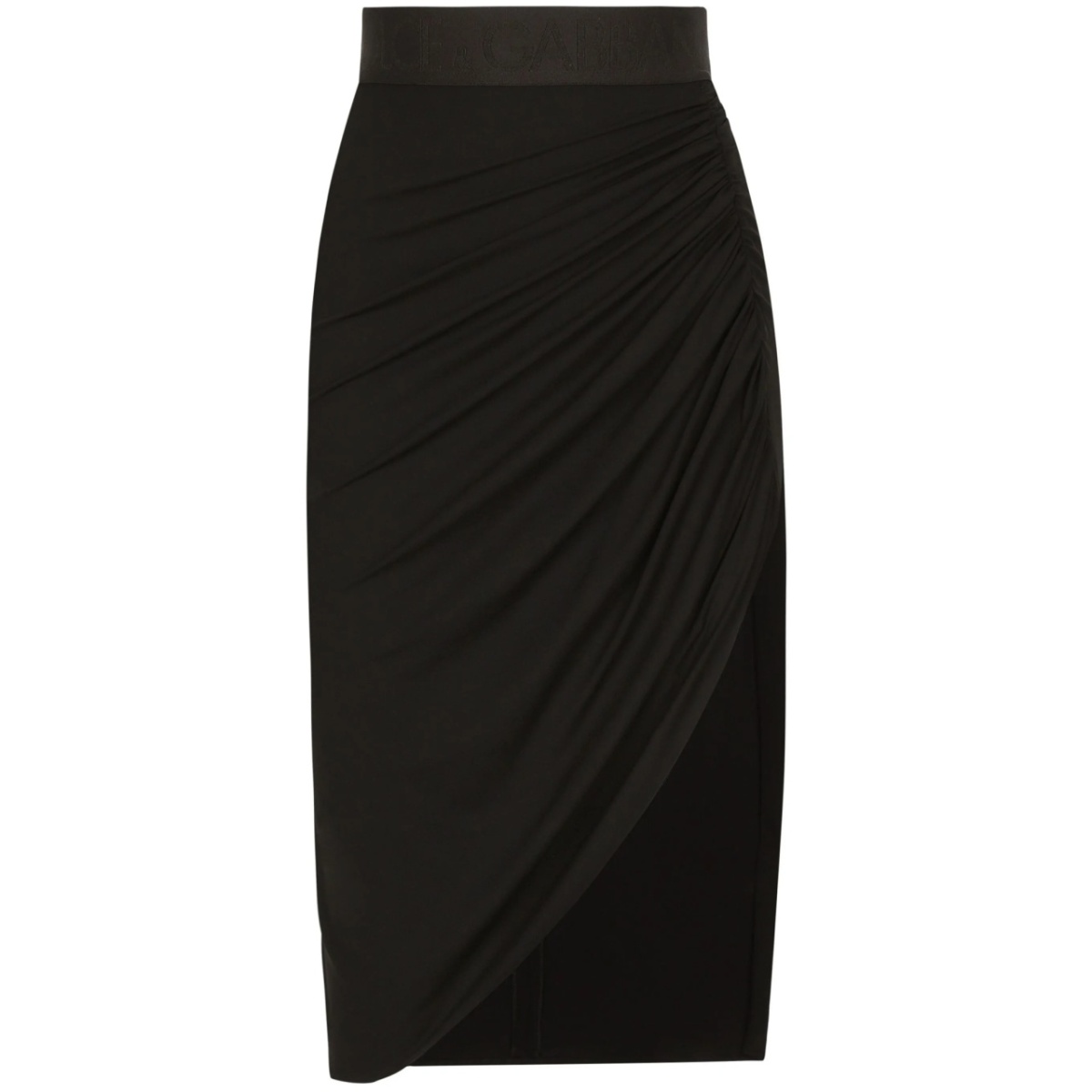 draped asymmetric miniskirt