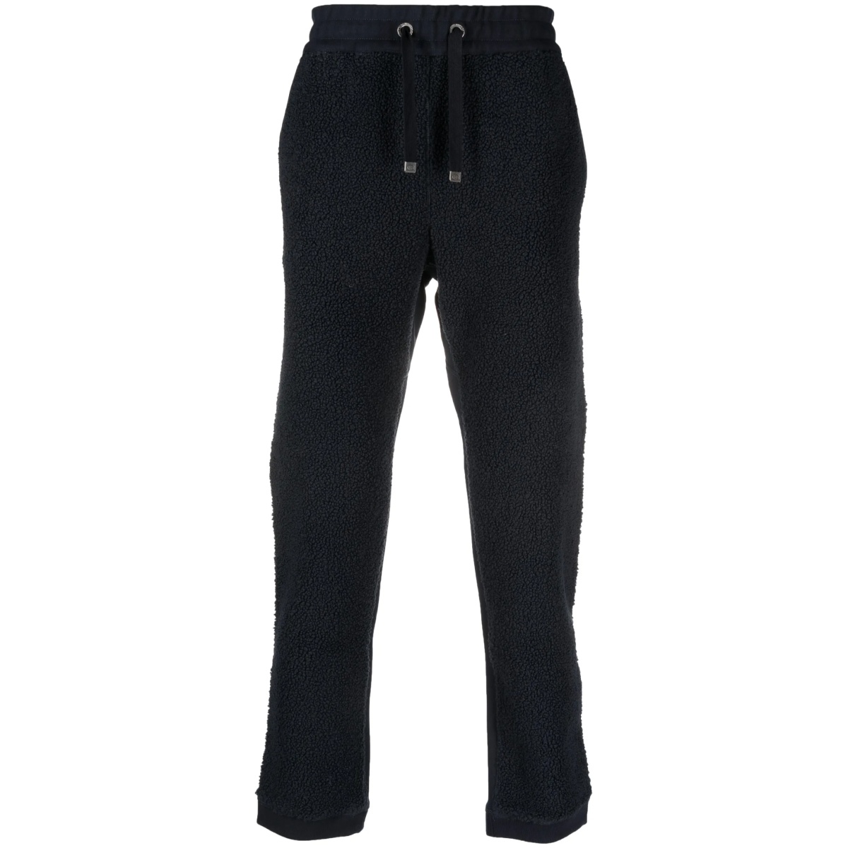 drawstring faux-shearling track pants
