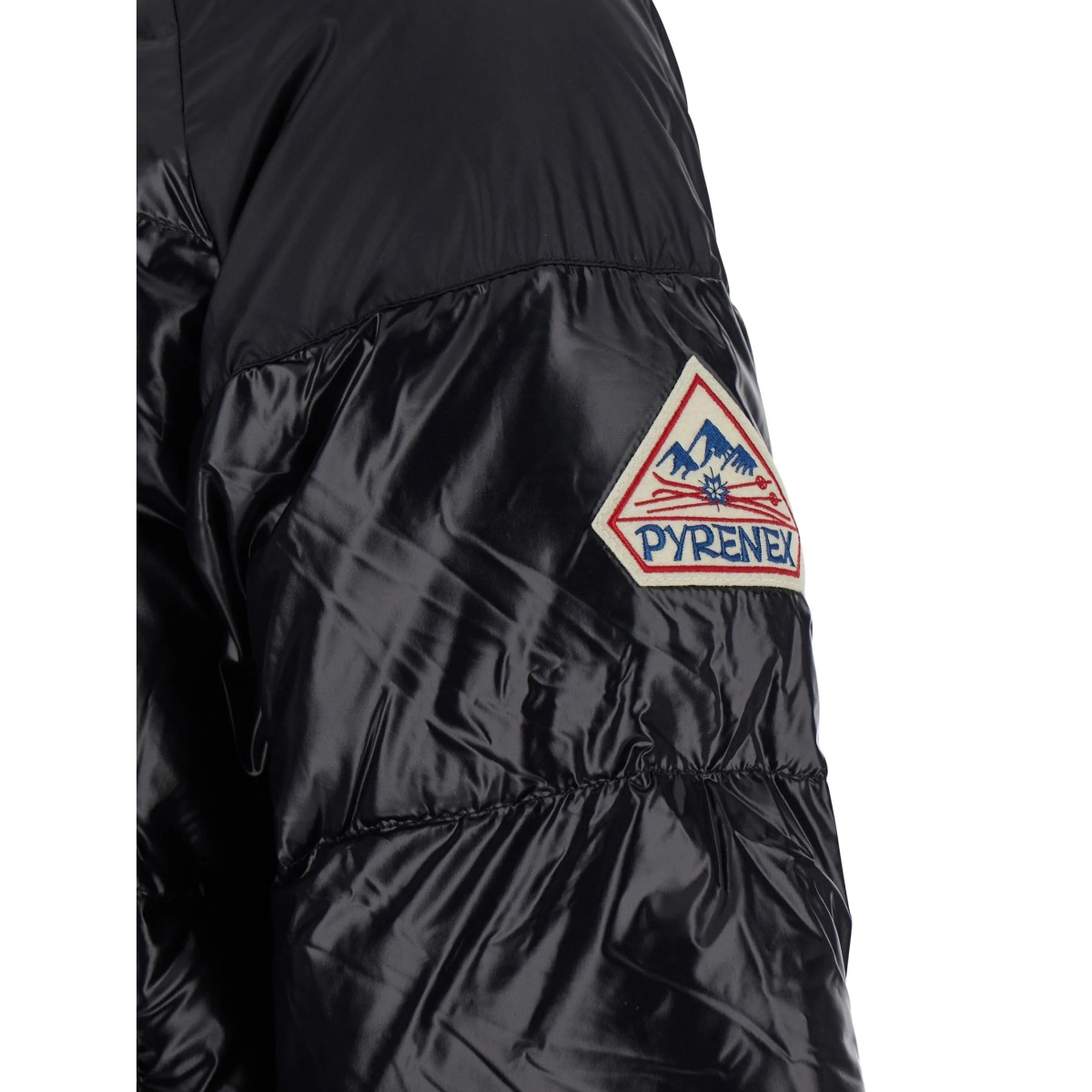drawstring-hood logo-patch jacket - Img 3