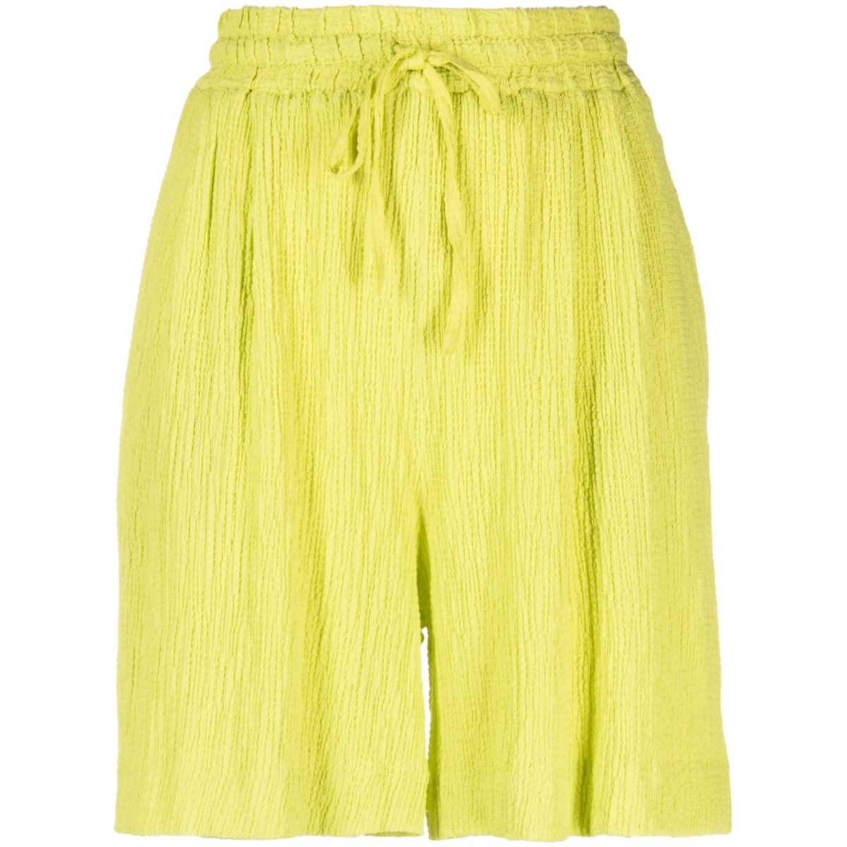 drawstring seersucker shorts