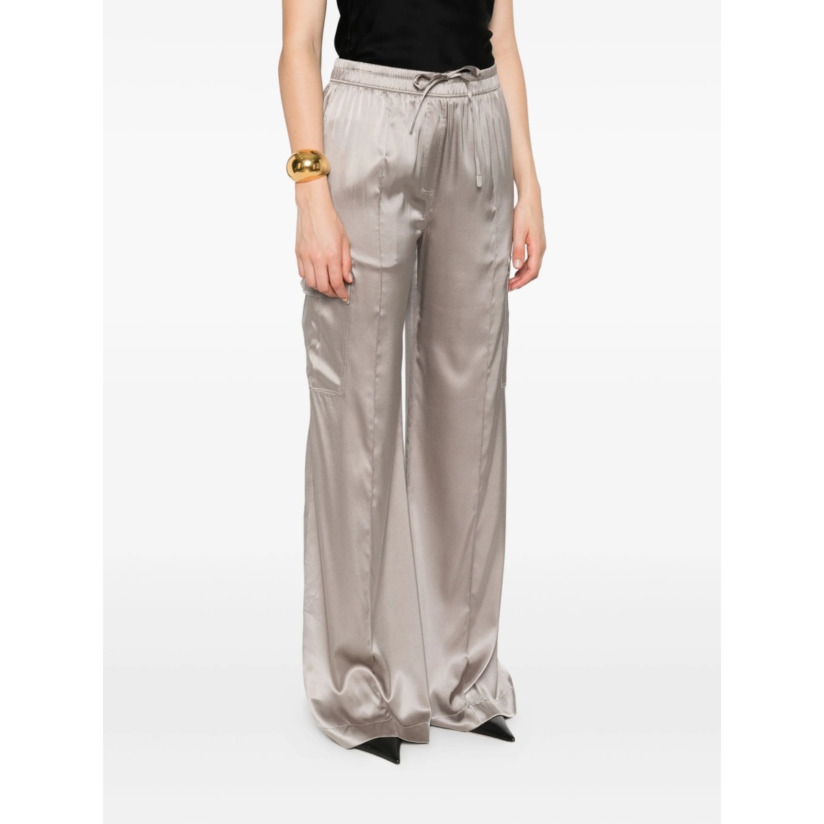 drawstring-waist trousers - Img 3