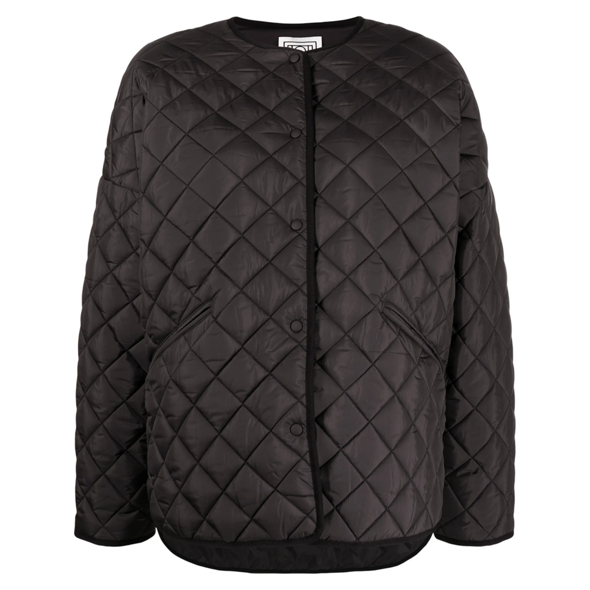 drop-shoulder quilted jacket