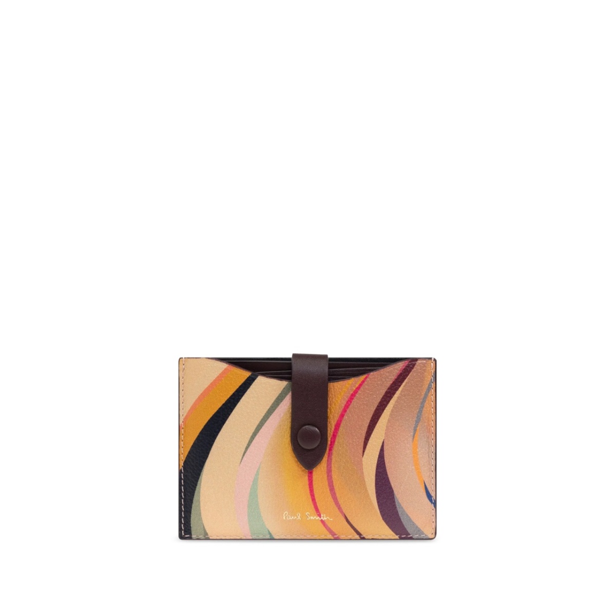 Dusky Swirl-print card holder