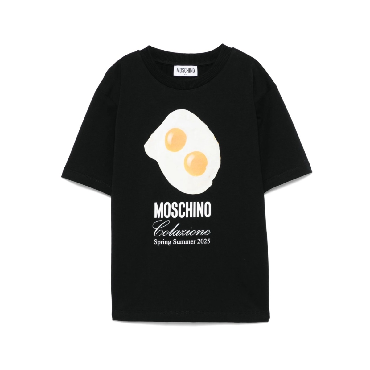 egg-print T-shirt