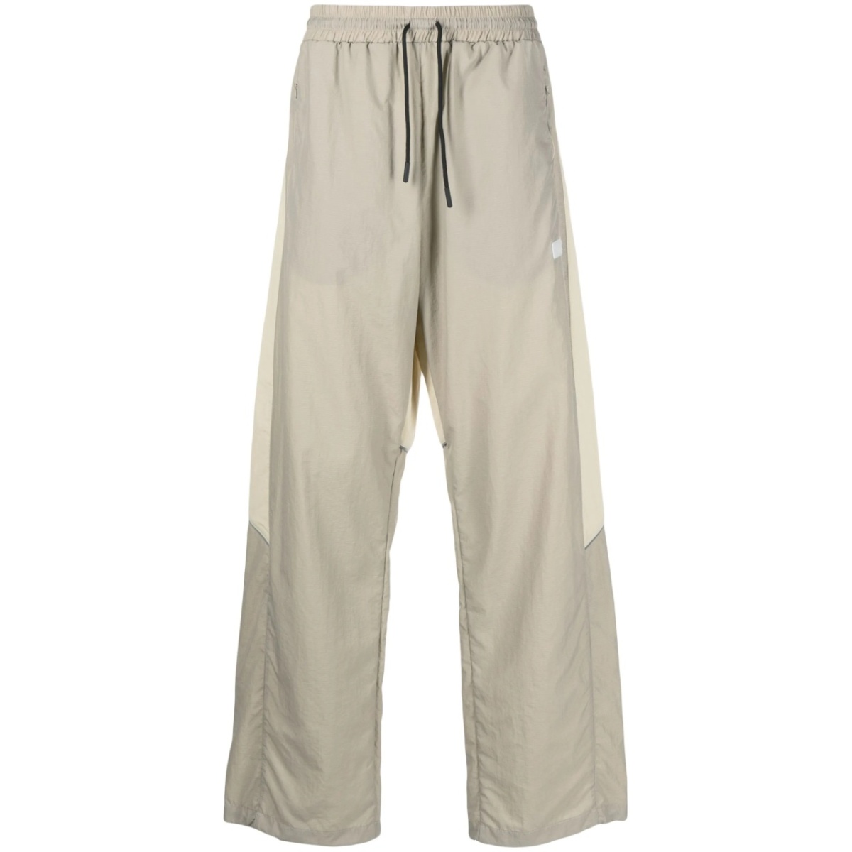 elasticated-waist ripstop track pants