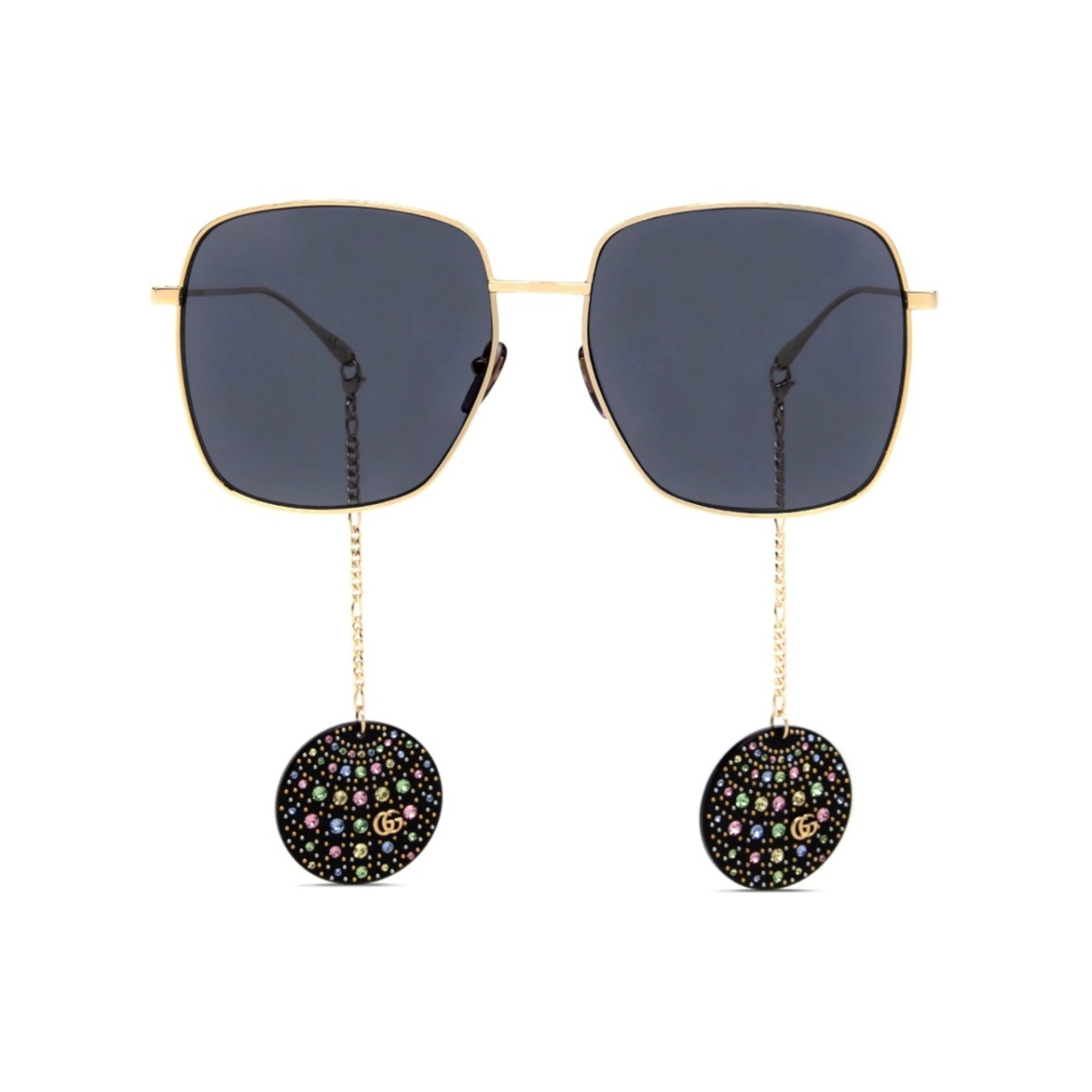 embellished square-frame sunglasses
