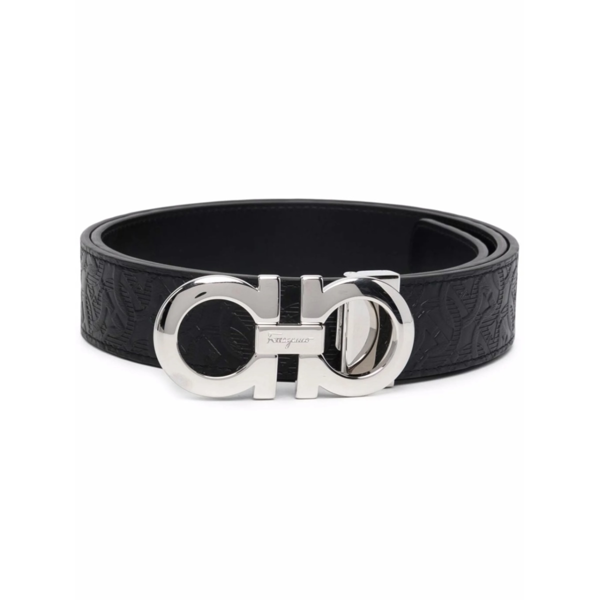 embossed Gancini belt