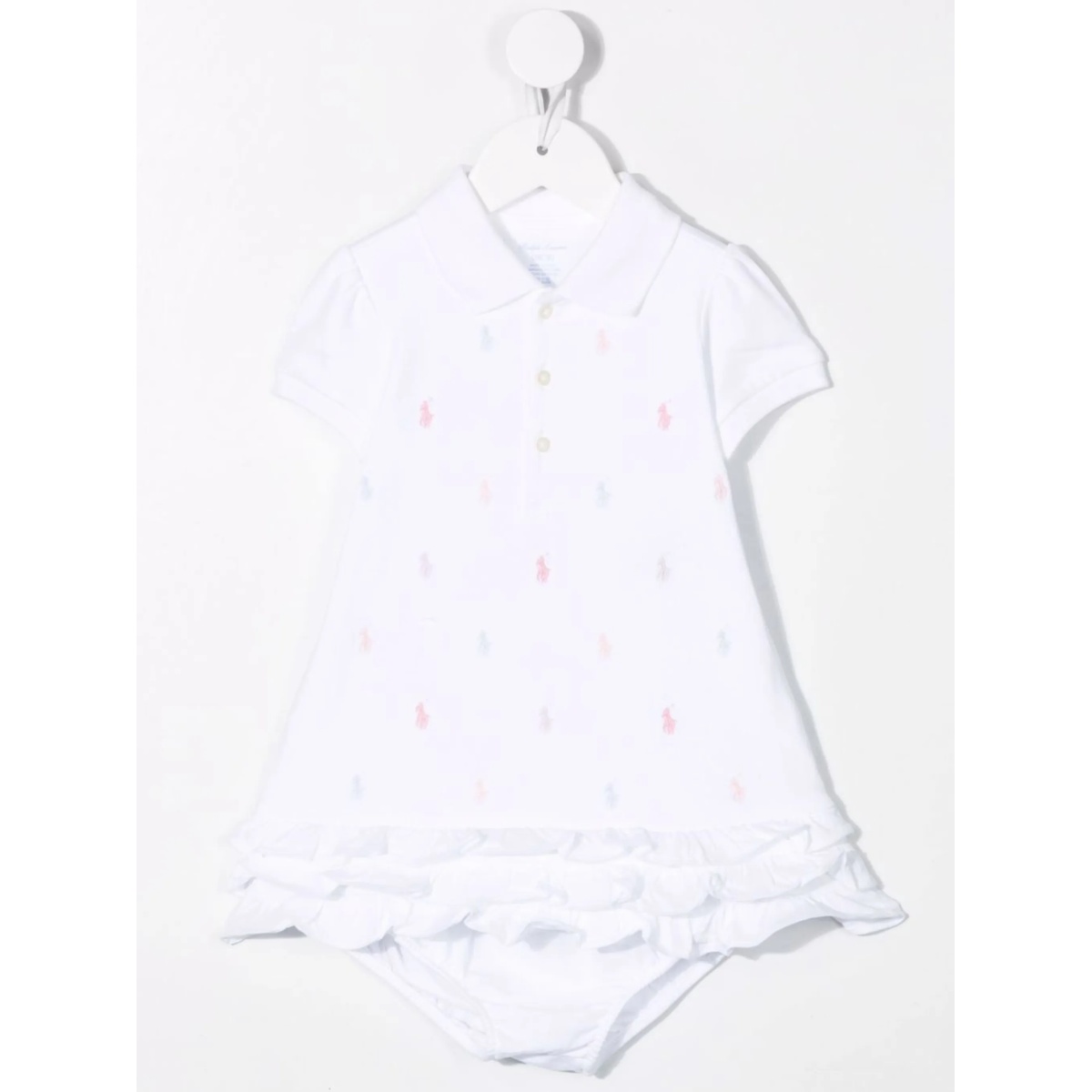 embroidered-logo cotton dress - Img 2