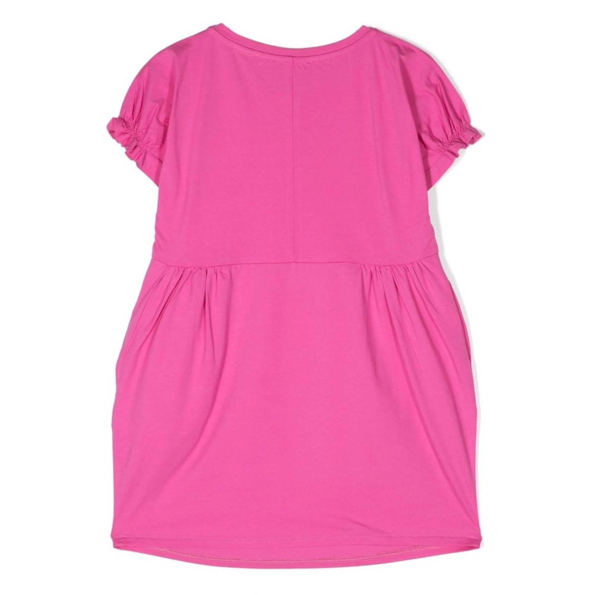 embroidered-logo ruched-detail dress - Img 2