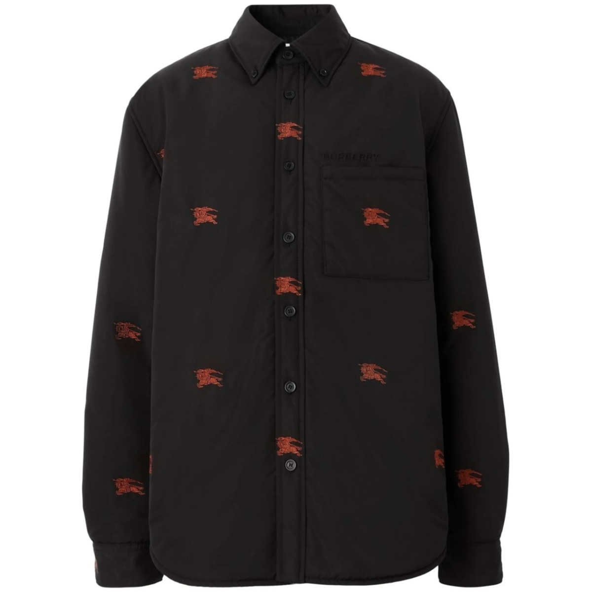 embroidered padded overshirt