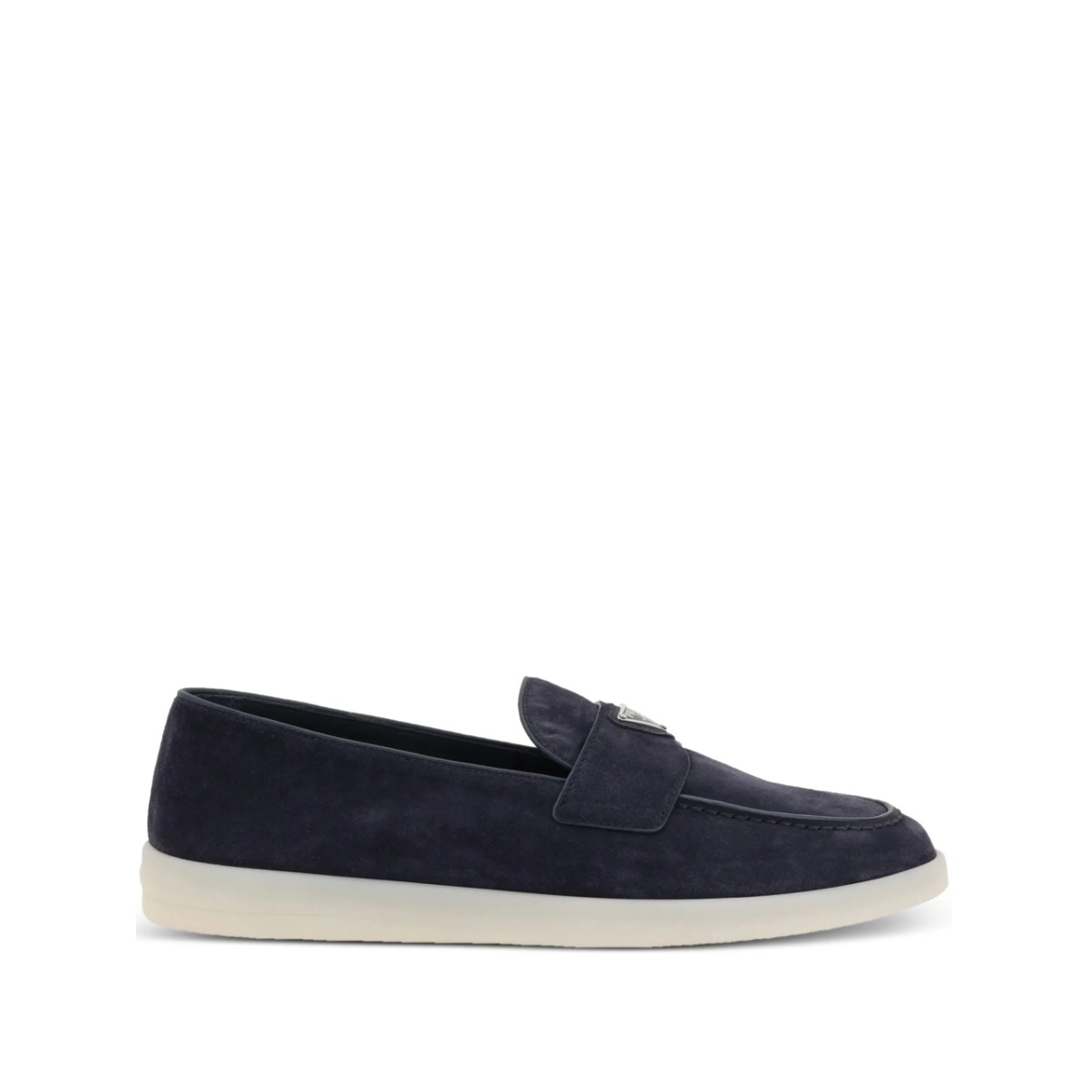 enamel triangle-logo loafers