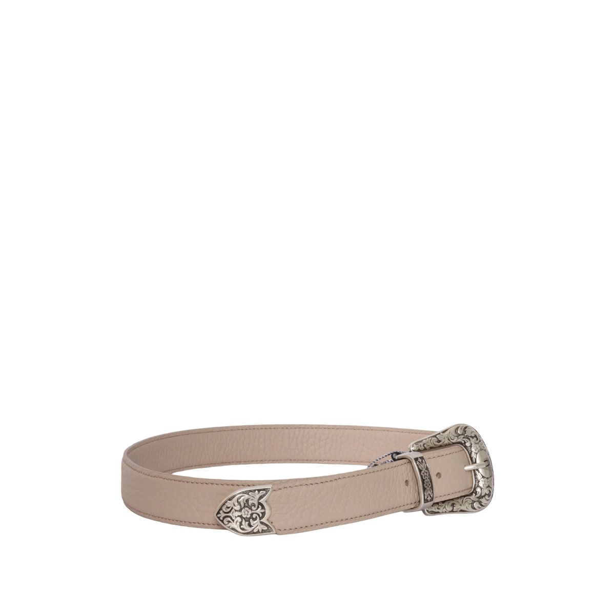 engraved buckle leather belt - Img 2