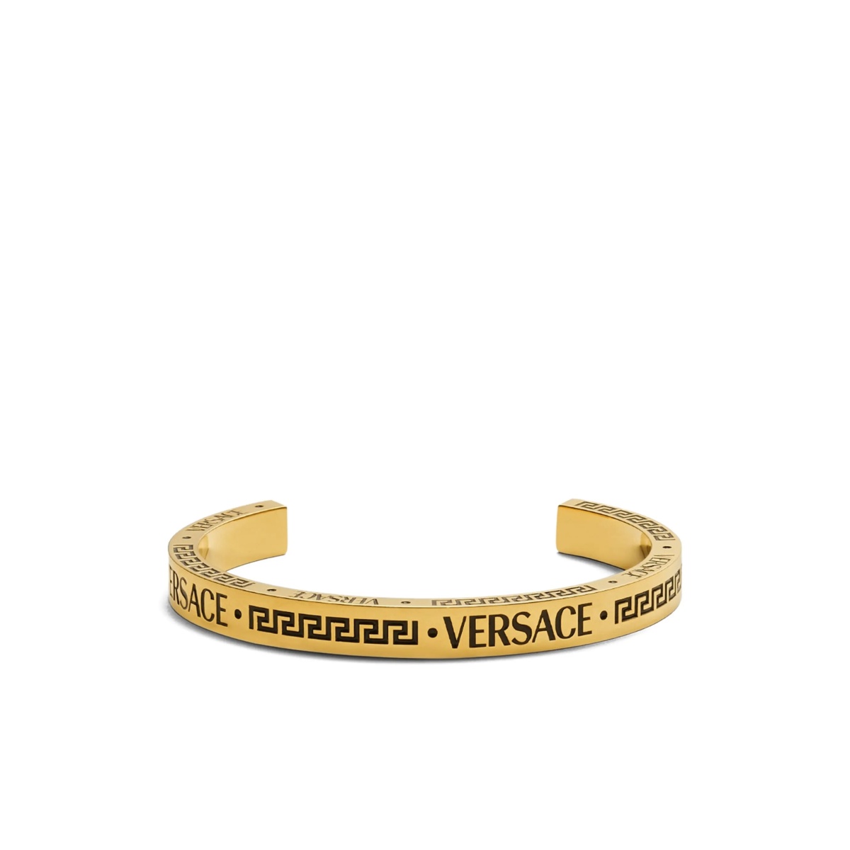 engraved-logo cuff bracelet