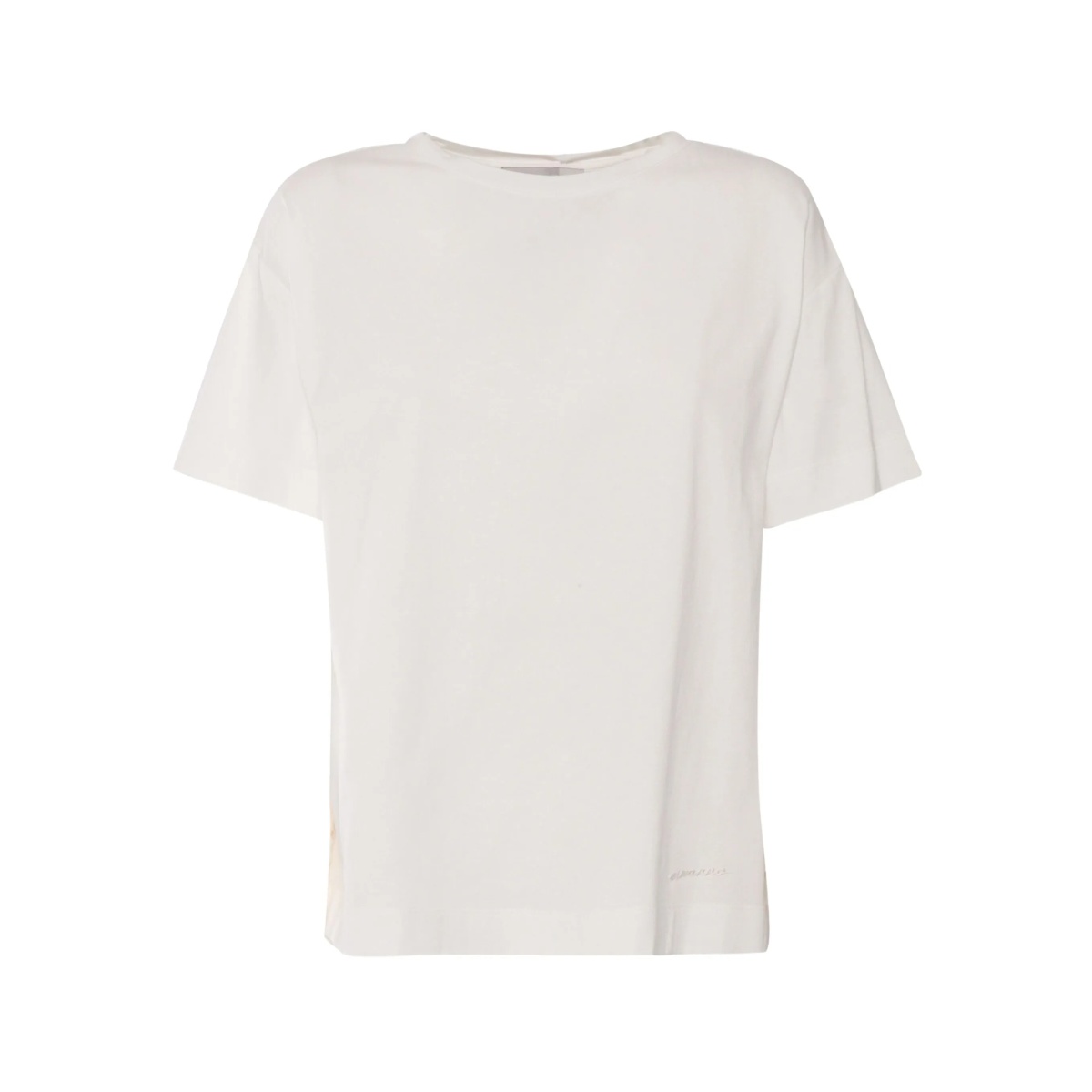 eyelet-embroidered short-sleeve T-shirt