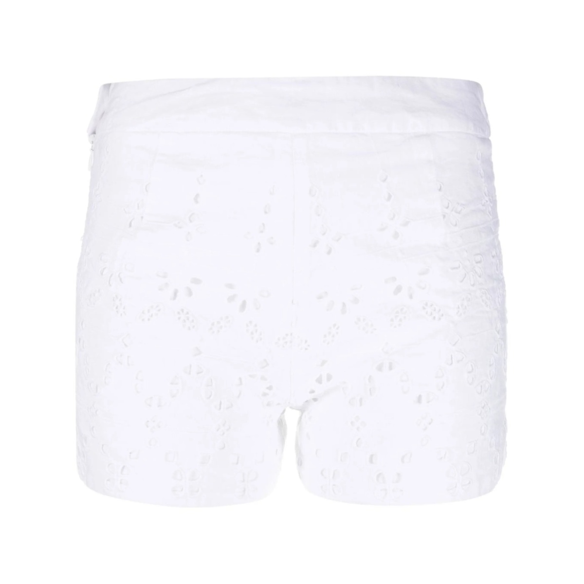 Eyelet linen shorts