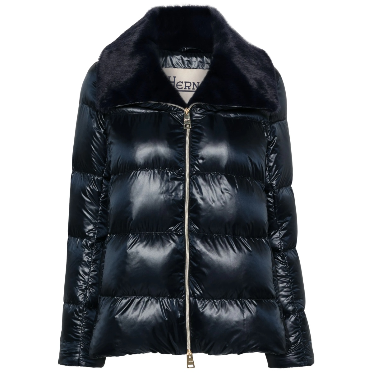 faux-fur collar puffer jacket