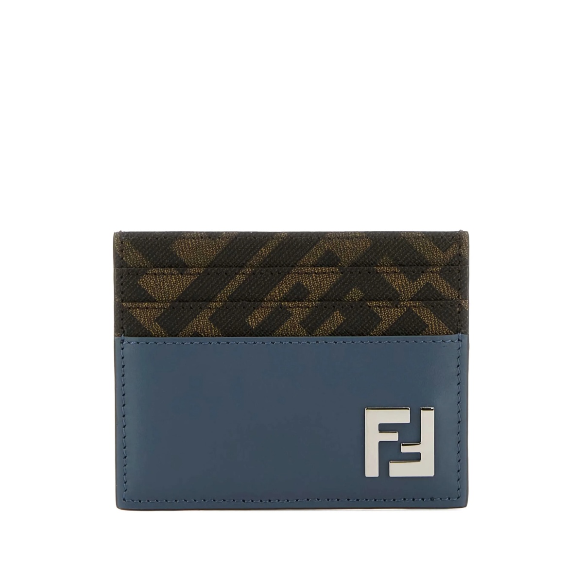 FF-motif leather cardholder