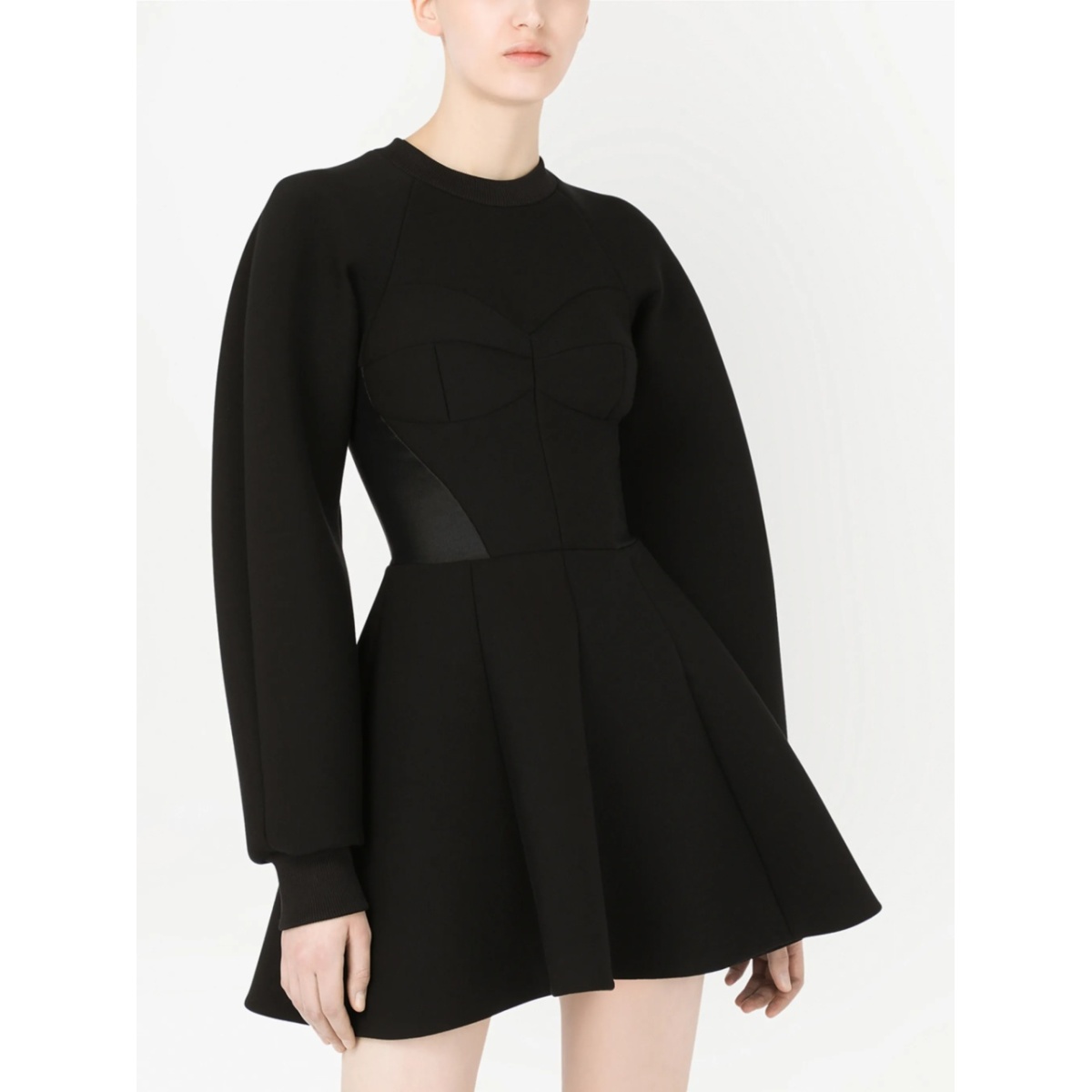 flared fitted-waistline dress - Img 4