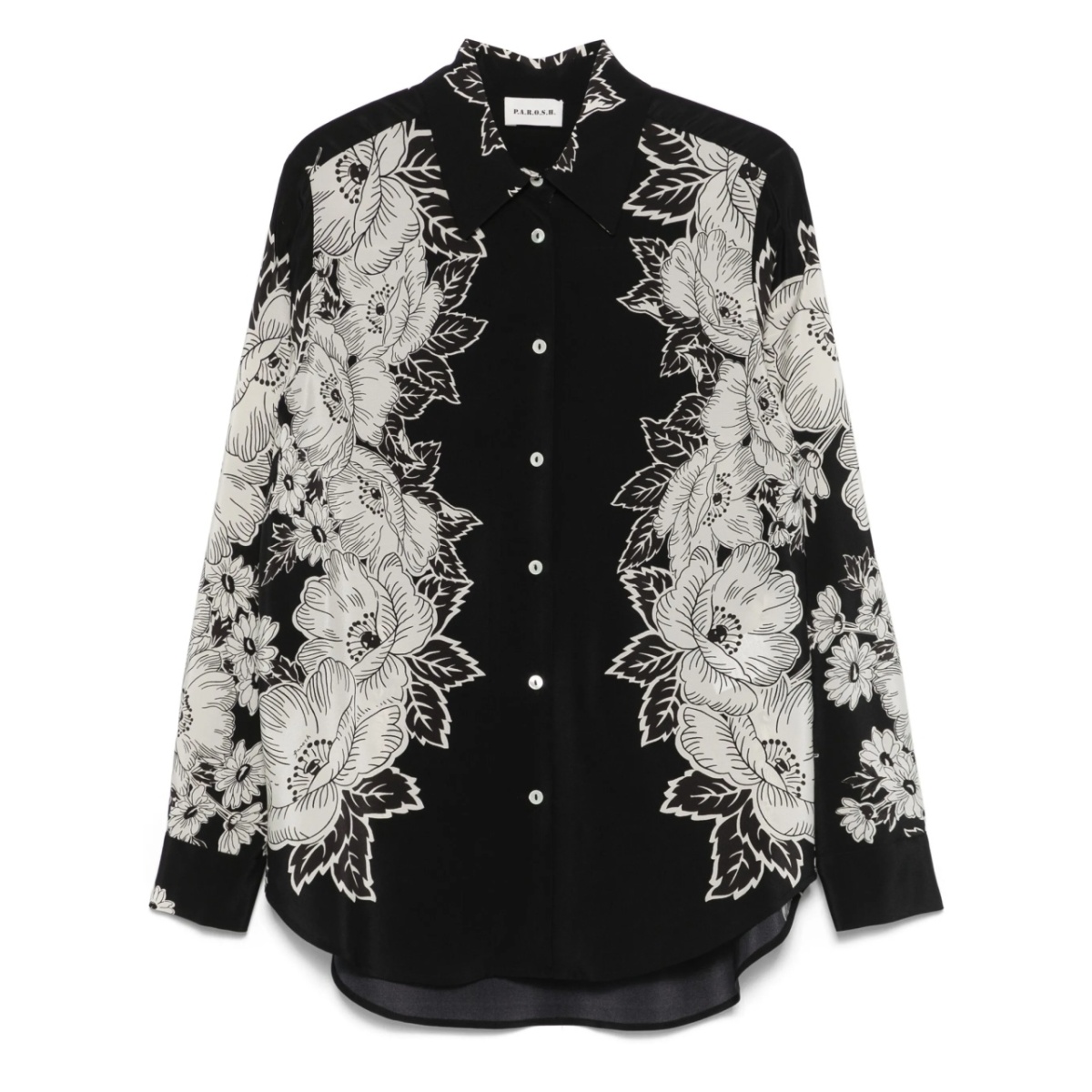 floral-print shirt