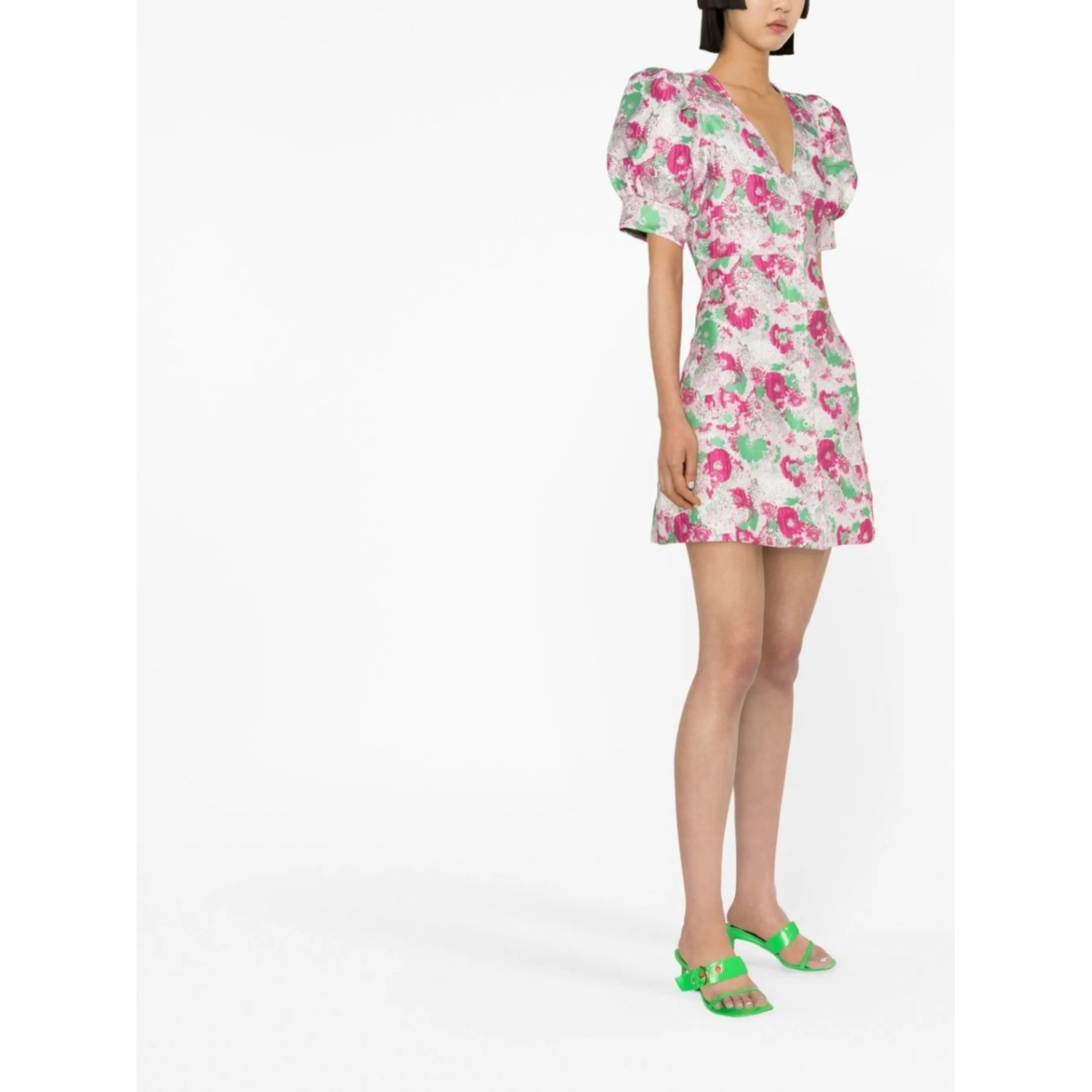 floral-print short-sleeve dress - Img 2