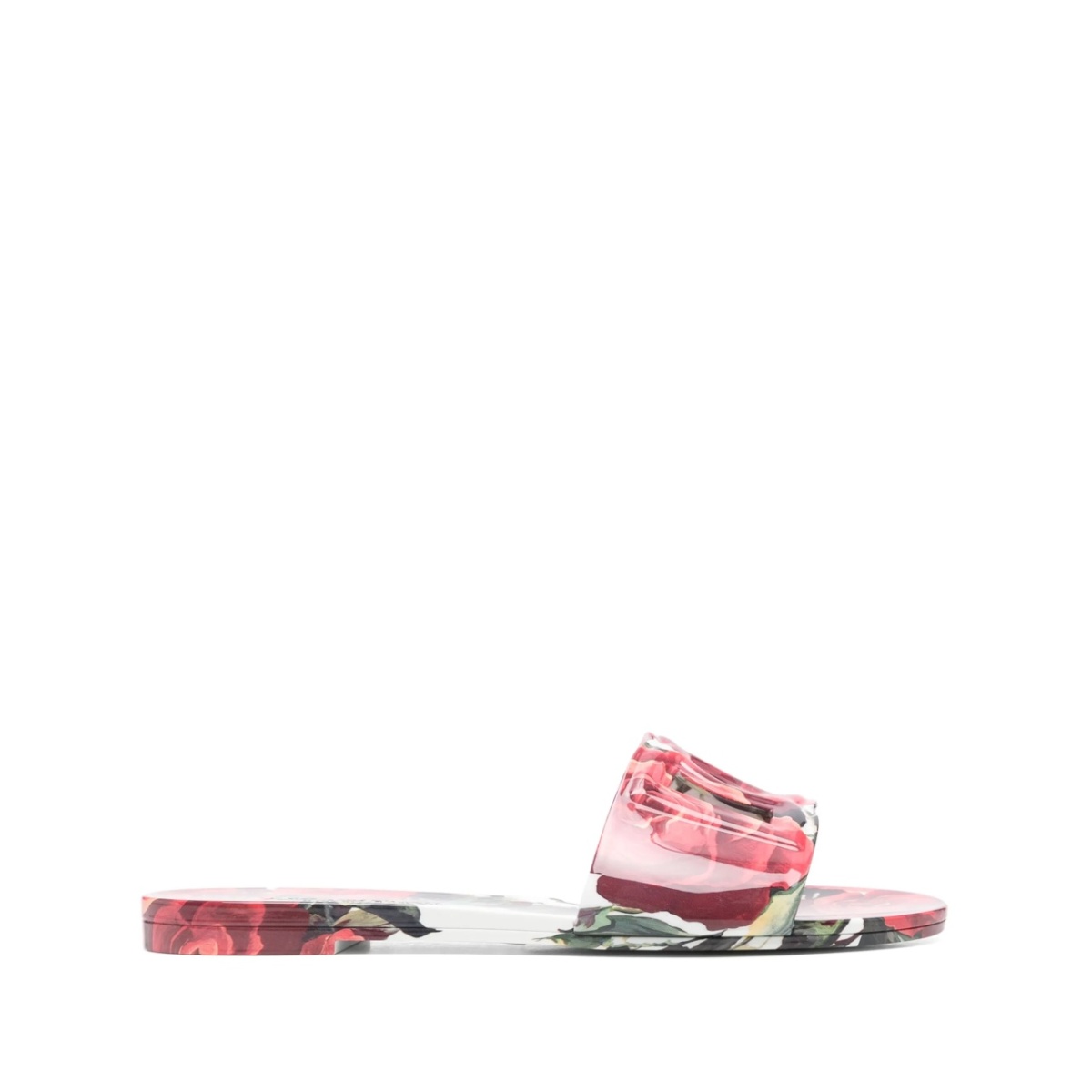 floral-print slides