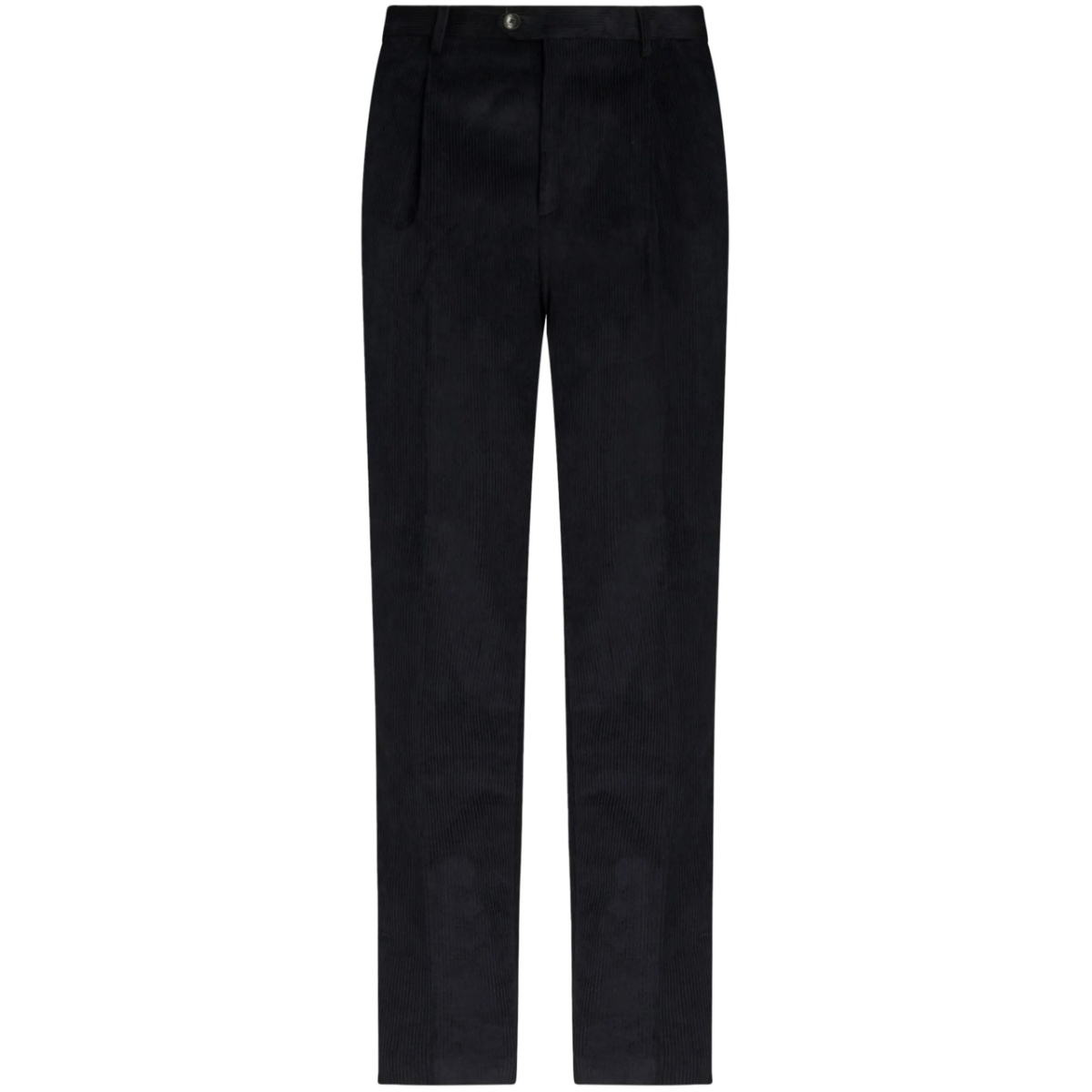 floral-stripe corduroy trousers