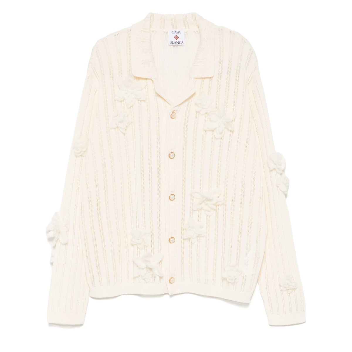 flower laced shirt