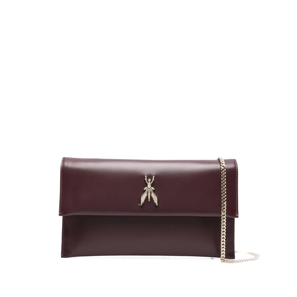 Fly-logo clutch bag