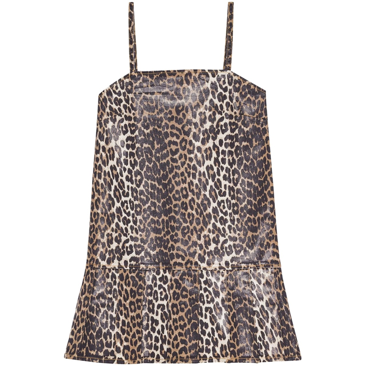 foiled-finish printed mini dress