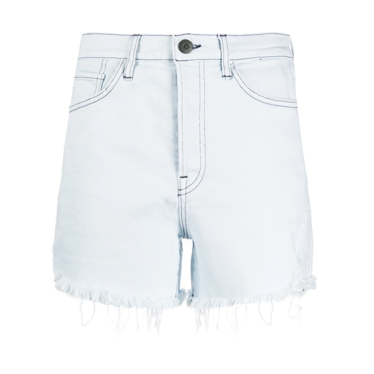 frayed-hem denim shorts