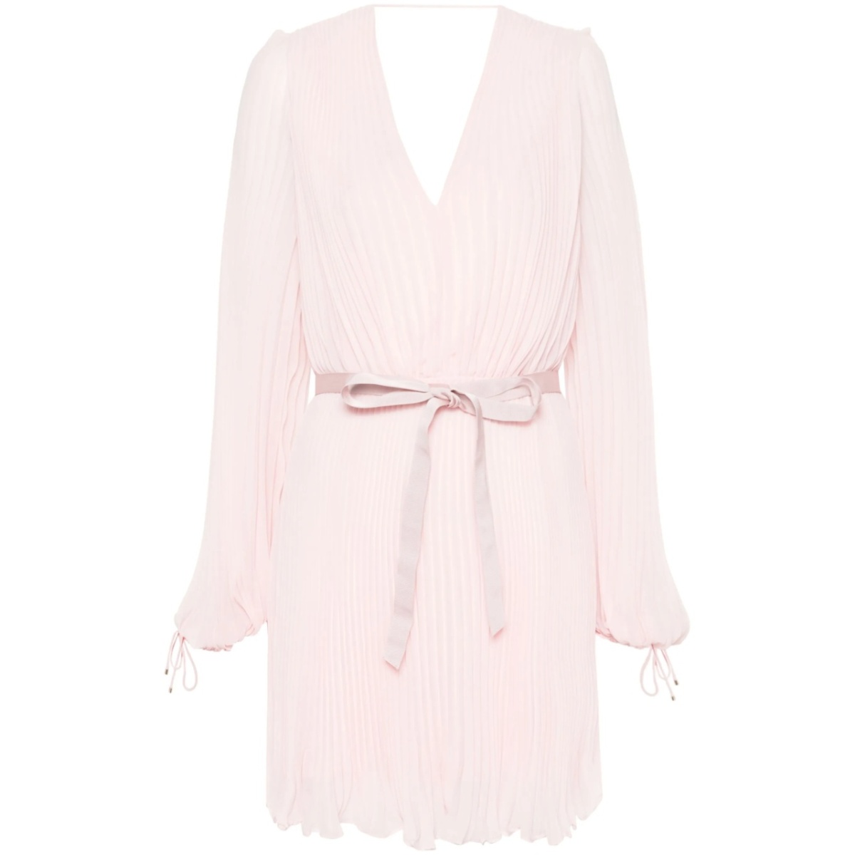 fully-pleated chiffon mini dress