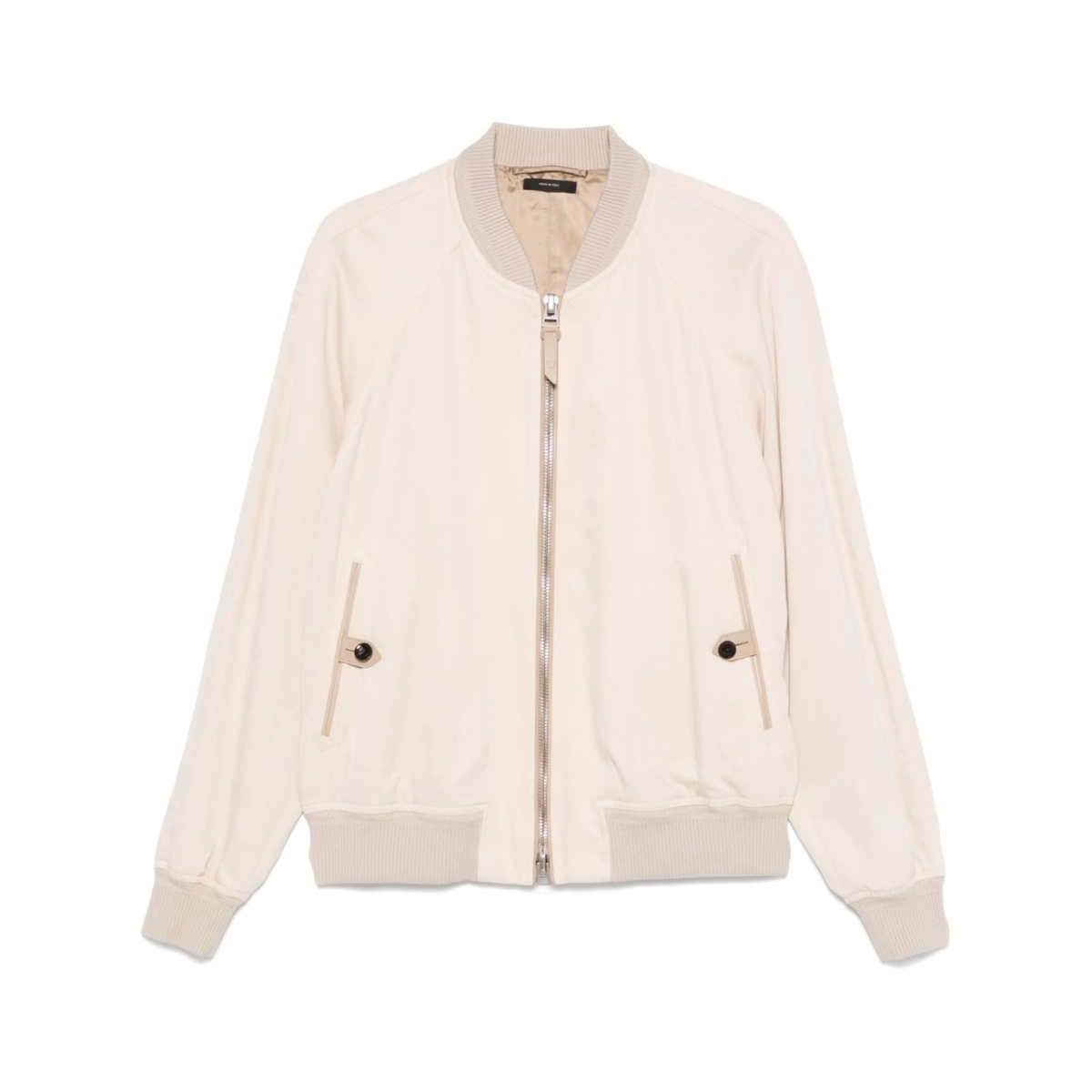 gabardine bomber jacket